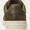 Grüne Ralph Lauren Heritage Court II Wildleder-Sneaker für Herren