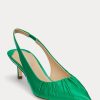 Grüne Ralph Lauren Lolah Slingback-Pumps aus Nappaleder für Damen