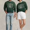 Grüne Ralph Lauren Ralph’s Coffee Crewneck Sweatshirts für Damen