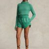 Grüne Ralph Lauren Ripstop-Shorts mit Kordelzug für Damen