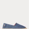 Hellblaue Ralph Lauren Cevio Espadrille aus gewaschenem Canvas für Herren