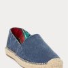 Hellblaue Ralph Lauren Cevio Espadrille aus gewaschenem Canvas für Herren