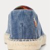Hellblaue Ralph Lauren Cevio Espadrille aus gewaschenem Canvas für Herren