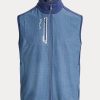Hellblaue Ralph Lauren Performance French Terry-Weste für Herren