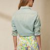 Hellblaue Ralph Lauren Tamia Baumwoll-Jeanshemden für Damen