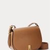 Hellbraune Satteltaschen aus Kalbsleder von Ralph Lauren Polo ID für Damen