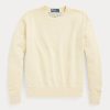 Hellgelbe Ralph Lauren Sweatshirts mit Rundhalsausschnitt aus Bio-Baumwolle für Damen