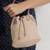 Hellrosa Damen Ralph Lauren Washed Leather Medium Emmy Bucket Bags