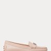 Hellrosa Ralph Lauren Barnsbury Driver-Loafer aus Nappaleder für Damen