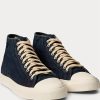 Indigo Herren Ralph Lauren Mayport Indigo Canvas Sneakers