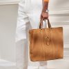 Khaki Ralph Lauren Welington Tote Bags aus Kalbswildleder für Herren