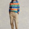Khakifarbene Baggy-Fit-Canvas-Hose mit Falten für Herren von Ralph Lauren