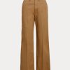 Khakifarbene Chinohose mit weitem Bein für Damen von Ralph Lauren