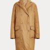 Khakifarbene Ralph Lauren Daunen-Polomäntel für Damen