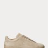 Khakifarbene Ralph Lauren Heritage Court II Wildleder-Sneaker für Herren