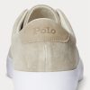 Khakifarbene Ralph Lauren Longwood Wildleder-Sneaker für Herren