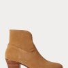 Khakifarbene Ralph Lauren Lucille Wildlederstiefel für Damen