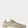 Khakifarbene Ralph Lauren Trackster 200 Sneakers für Herren