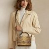 Kupferfarbene Ralph Lauren The Python RL Top Handle Handtasche für Damen