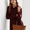 Lauren Tan Damen Ralph Lauren Crosshatch Leder Medium Clare Tragetaschen