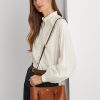 Lauren Tan Damen Ralph Lauren Leder Kleine Marcy Satchel Taschen