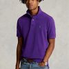 Lila Poloshirts aus Mesh für Herren von Ralph Lauren Custom Slim Fit
