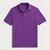 Lila Poloshirts aus Mesh für Herren von Ralph Lauren Custom Slim Fit
