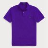 Lila Poloshirts aus Mesh für Herren von Ralph Lauren Custom Slim Fit