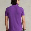 Lila Poloshirts aus Mesh für Herren von Ralph Lauren Custom Slim Fit