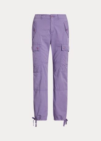 Lila Ralph Lauren Featherweight Twill Cargo Knöchelhose für Damen