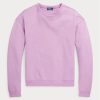Lila Ralph Lauren Fleece-Pullover mit Rundhalsausschnitt für Damen