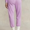 Lilafarbene Ralph Lauren Fleece-Sporthose für Damen Lilafarbene Ralph Lauren Fleece-Sporthose für Damen