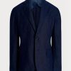 Marineblaue Anzugsakko aus weichem Leinen für Herren von Ralph Lauren Polo