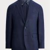 Marineblaue Anzugsakko aus weichem Leinen für Herren von Ralph Lauren Polo