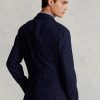 Marineblaue Anzugsakko aus weichem Leinen für Herren von Ralph Lauren Polo