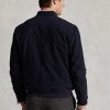 Marineblaue Bomberjacken aus Wildleder von Ralph Lauren für Herren
