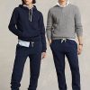 Marineblaue Fleece-Jogginghose für Damen von Ralph Lauren