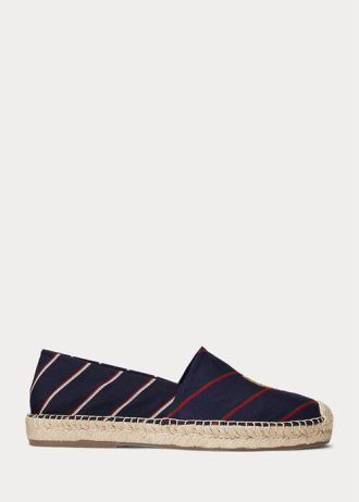 Marineblaue gestreifte Espadrilles „Cevio Crest“ von Ralph Lauren für Herren