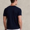 Marineblaue Herren Ralph Lauren Custom Slim Fit Rundhals-T-Shirts