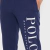 Marineblaue Jogginghose mit Bündchen und Logo von Ralph Lauren für Herren