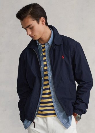 Marineblaue Polo Ralph Lauren Bayport Popeline-Jacken für Herren