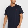 Marineblaue Poloshirts mit gesticktem Logo und Rundhalsausschnitt für Herren von Ralph Lauren