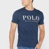 Marineblaue Poloshirts mit Rundhalsausschnitt und Logo für Herren von Ralph Lauren