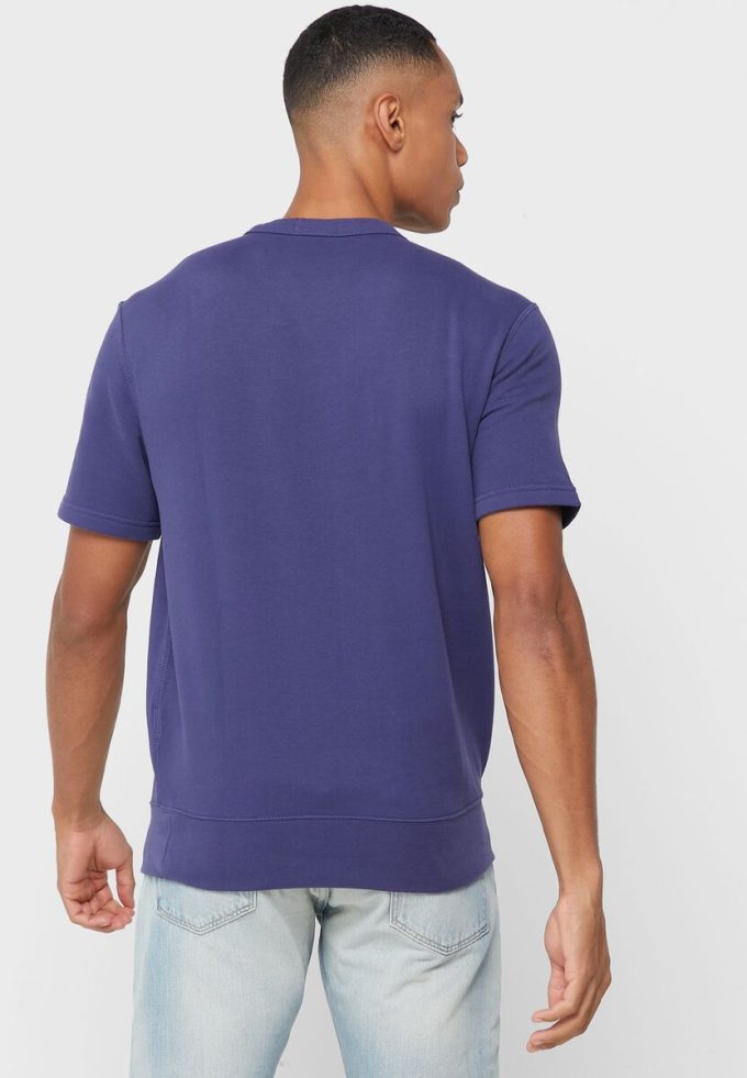Marineblaue Poloshirts mit Rundhalsausschnitt und Logo für Herren von Ralph Lauren