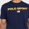 Marineblaue Poloshirts mit Rundhalsausschnitt und Logo für Herren von Ralph Lauren