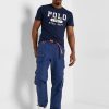 Marineblaue Poloshirts mit Rundhalsausschnitt und Logo für Herren von Ralph Lauren