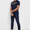 Marineblaue Poloshirts mit Rundhalsausschnitt und Logo für Herren von Ralph Lauren