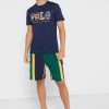 Marineblaue Poloshirts mit Rundhalsausschnitt und Logo für Herren von Ralph Lauren