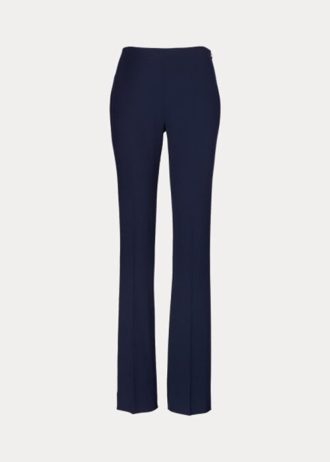 Marineblaue Ralph Lauren Alandra Stretch-Wollhose für Damen