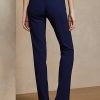 Marineblaue Ralph Lauren Alandra Stretch-Wollhose für Damen